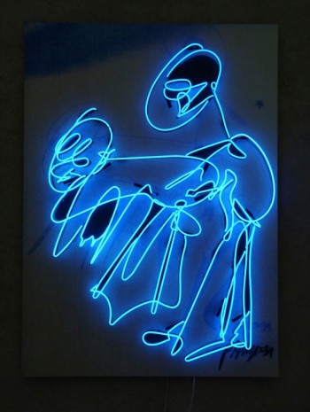 Pascale Marthine Tayou, Graffiti neon D, 2014, Galleria Continua
