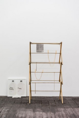 Amanda Ross-Ho, Drying Rack with Developer & Fixer (Ropes), 2011, monCHÉRI