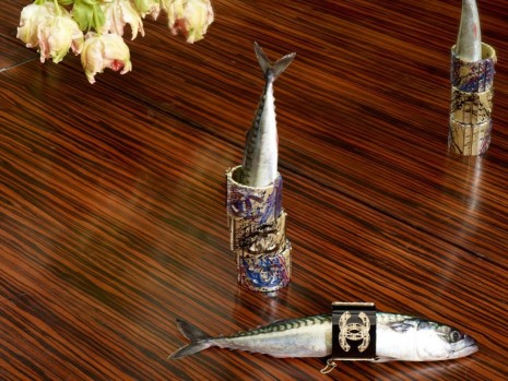 Roe Ethridge, Chanel Bracelets with mackerel, 2013, Anton Kern Gallery