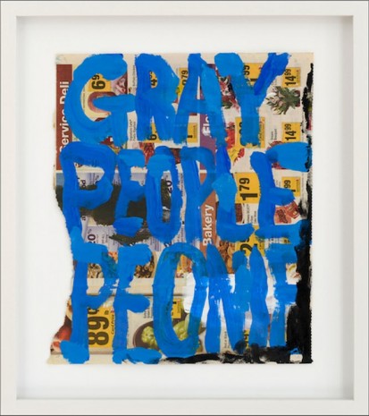 William Pope.L, Gray People Peonie, 2014, Galerie Catherine Bastide