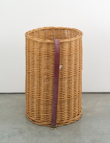Valentin Carron, Belt on rattan basket, 2014, 303 Gallery