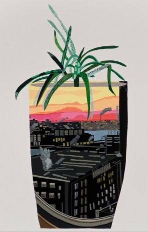 Jonas Wood, Maritime Hotel Pot with Aloe, 2014, David Kordansky Gallery