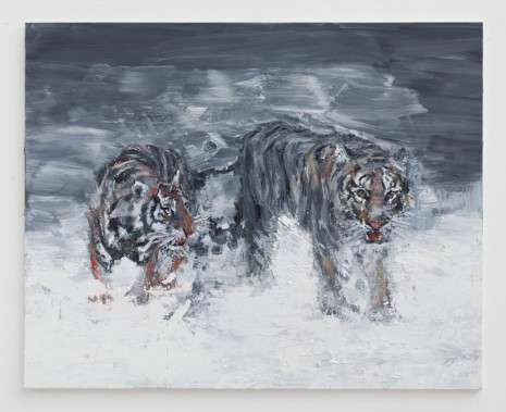Yan Pei-Ming, Wild Game: Second Way of the Tigers, 2014, Galerie Thaddaeus Ropac