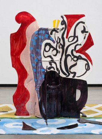 Betty Woodman, Aztec Vase and Carpet # 6 Easter, 2014, David Kordansky Gallery