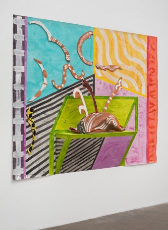 Betty Woodman, The Chartreuse Table, 2014, David Kordansky Gallery