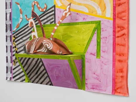 Betty Woodman, The Chartreuse Table (detail), 2014, David Kordansky Gallery