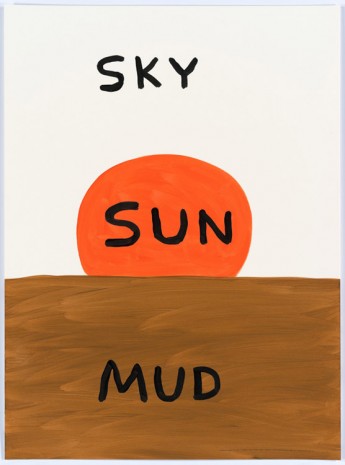 David Shrigley, Untitled (Sky, sun, mud), 2015, Anton Kern Gallery