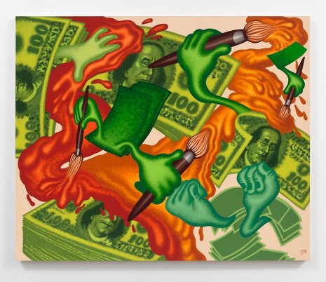 Peter Saul, Art and Money, 2015, David Kordansky Gallery
