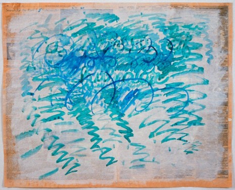 Paul Thek, Untitled (Blue Zig-Zags), 1988, Mai 36 Galerie