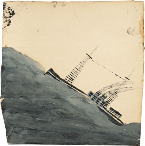 Alfred Wallis, Motor vessel mounting a wave, n.d, Modern Art
