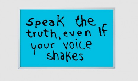 Sam Durant, Speak the Truth, Even if Your Voice Shakes, 2015, Praz-Delavallade