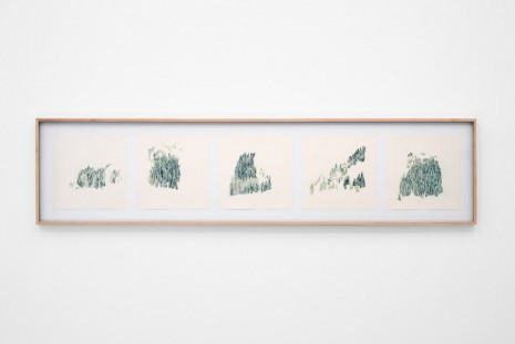 Irene Kopelman, Tree line davos two slopes from below, 2014, LABOR