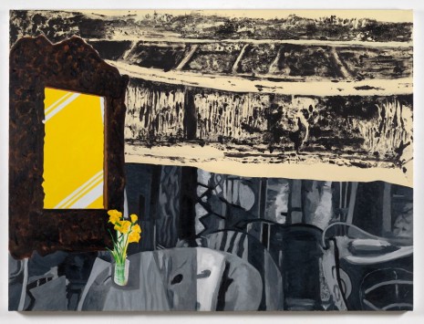 Dexter Dalwood, Yellow Mirror, 2015, Simon Lee Gallery