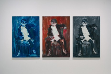 Yan Pei-Ming, Blue, red and black Young Picasso, 2016 , MASSIMODECARLO