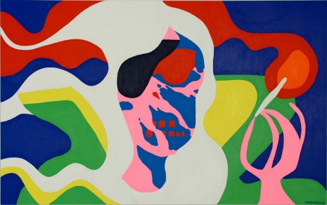 Todd James, Skull face woman smoking, 2016 , Galería Javier López & Fer Francés