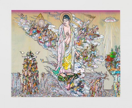 Takashi Murakami, Amitābha Buddha descends, Looking over his shoulder, 2015, Perrotin