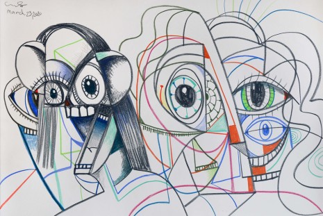 George Condo, DRAWINGS FOR DISTANCED FIGURES, Hauser & Wirth