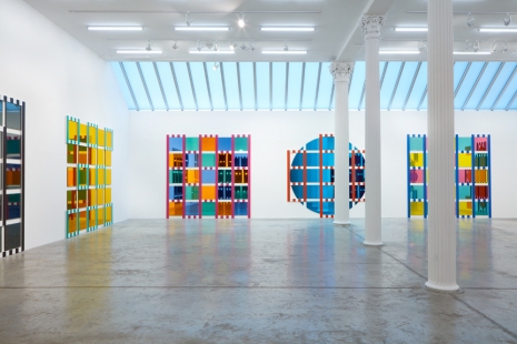 Daniel Buren, The Colored Mirrors, situated works, low reliefs, Bortolami Gallery